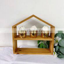 Hot Sale Custom Handmade Natural Wood Round Cake Stand Set for Wedding 8-10 Inch thumbnail-4