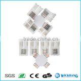 RGB 10 mm 4 Pin + X Sharp PCB FPC Board Splitter LED Strip Connector for SMD 5050 RGB LED Strip Light thumbnail-6