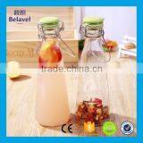 500ml Airtight Glass Milk Bottle Empty Clear Glass Beverage Bottle With Swing Top thumbnail-1