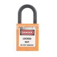 38mm Nylon Plastic Key Master Padlock Shackle Colorful Industrial Loto Safety Padlock thumbnail-4