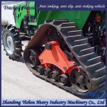 Customized triangular semi chain track for tractor anti sinking in paddy fields