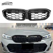 G20 Lci High Quality Carbon Fiber + ABS Honeycomb Front Kidney Grill Grille For BMW 3 Series G20 Lci 2023-2024