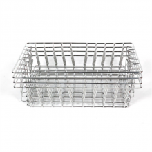 High Quality Wholesales Stainless Steel Woven Mesh Basket With Handle For Goods Storage thumbnail-1