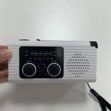 BSG-318Multifunction Solar Emergency Radio With Power Bank, Hand Crank, 4000/8000mAh Battery, SOS Alarm, Flashlight & IPhone 15 Charging