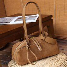 Large Capacity Faux Leather Pillow Shaped Single Shoulder Bag Fashionable Women's Bag Bowling Underarm Bag Soft Fabric Mobile thumbnail-1