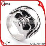 Cheap Wholesale Men Silver Stainless Steel Cheap Biker Rings thumbnail-1