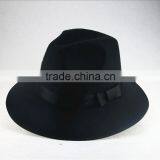 Large Brim Ribbon Fixed Man Women Stage Performance Fedora Jaz Hat thumbnail-2