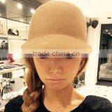 Outdoor Riding Hunting Vintage London Letter M Applique Women Wool Felt Equestrian Cap thumbnail-2