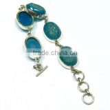 Lyrics of Love !! Blue Druzy 925 Sterling Silver Bracelets, Silver Jewelry, 925 Silver Jewelry