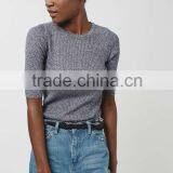 2016 Fashin Wear Marle Cropped Knit Tee HSS3012 thumbnail-2