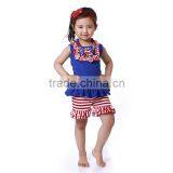 4th of July Baby Outfit Independence Day White Tank Top Lace Ruffle Short Girls S thumbnail-6