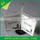 2014 Acrylic Swivel Leaflet Display Stand Rotating Menu Holder Flyer Holder Turnable Tabletop Display