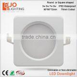 White & Black Square & Round Shape LED Downlight Waterproof LED Light Dimmable Downlight LED