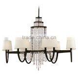 Vintage Pendant Lighting Large Wrought Iron Chandelier Antique Black Crystal Chandelier Industrial Chandeliers for Sale thumbnail-2