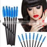 BLUEFRAG Eyelash Brush One-Off Disposable Synthetic Fiber Mascara Applicator Wand Brush Pink Rose Red Black 7 Colors 50 Pcs thumbnail-1