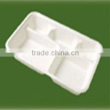 Eco-friendly Disposable Sugarcane Bagasse Pulp compartment tray