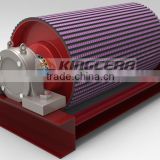 Aluminum oxide tiles lined anti-spillage pulley lining