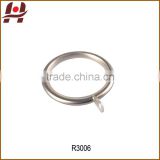 R3006-metal iron zinc alloy square round window curtain rod pole pipe rings clips