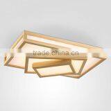 New Arrival Chinese Rectangular Living Room Ceiling Lamp Led Warm Atmosphere Wood Bedroom Ceiling Lights Dining