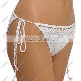 Women's Bikini With White Knitting Swimming Trunks Sexy Women Trunks thumbnail-2
