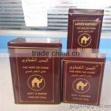 Wholesale Cheap Chinese Tea Tin Case Rectangle Tea Tin Box Set of 3 for Packaging/storage/dispaly