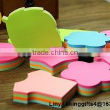 Promotional custom full colorful funny shaped paper mood sticky note pad / mini memo pad