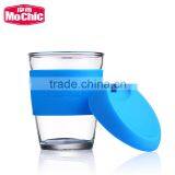 Mochic HOT 12OZ BPA Free Plastic Tritan Coffee Cup With Silicon Sleeve and Lid / Customized New Design Stackable Plastic Mug thumbnail-1