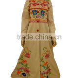 2015 Factory new design embroidery high-end long coat ,women fashion long sleeve coat Muslim