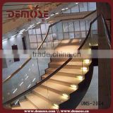 interior LED glass staircase design