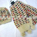 Knitted Kid's Winter Colorful Hat and Scarf Set Wholesale Hat and Scarf Sets