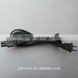 6-Feet 18AWG Figure 8 Shape AC Power Cable Without Polarized C-7/1-15P, Black thumbnail-3