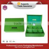 Eco-friendly Fancy 6 Compartments Wooden Tea Boxes /Green Tea MDF Boxes For Sale