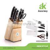 Hot sales kitchen stainless steel knife set with wooden handle