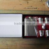 8oz Sanding Hip Flask With Small Funnel and 4pcs Cup in Gift Paper Box thumbnail-4