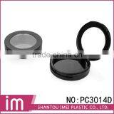 Black Round Face Magnetic Compact Packaging Cosmetic Case