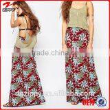 Rose Print Long Skirt for Womens Maxi Skirt thumbnail-1