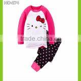 Baby Girls Hello Kitty Night Dresses Kids Cartoon Sleepwear Children 2015 New Arrival Cotton Pajamas Sets Lovely Pyjamas thumbnail-1