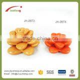 Home Decor Wholesale Red Orange Ceramic Decorative Rose Flower thumbnail-1