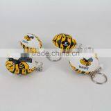Promotion Cheap Cute Rugby Ball Keychain,2016 Promotional pu Mini Rugby Ball Stress Ball Keychain thumbnail-2