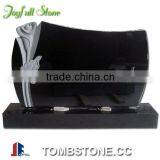 Granite Headstone With Fowers