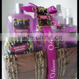 Grape Berry Fragrance Whitening Moisturizing Bath Set With Sea Grass Basket thumbnail-3