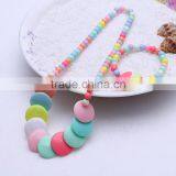 2016 New Trendy Fashion Children Pretty Acrylic Jewelry Set Necklace Bracelet Baby Kids Girls Jewelry Set