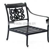 Outdoor Patio Furniture Tulip Design Cast Aluminum Chair thumbnail-1