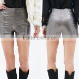 PU bright fur bodycon new model design fashional women shorts