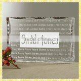 New Designed Square Crystal Engraved Awards And Trophies For Wedding Promotion Items