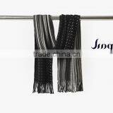 Fringe Color Mixed White Black Scarf for Retail Selling thumbnail-1