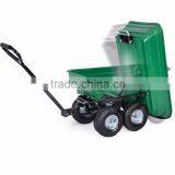 Four Wheel Plastic Tray Garden Dump Cart TC2145 thumbnail-1