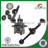 Minicar full floating rear axle with brake