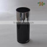 25cm Tall Black Cylinder Glass Vase Electroplated thumbnail-1