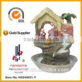 14.5 Inch New Design Holy Family Resin Small Decorative Indoor Water Fountain thumbnail-2